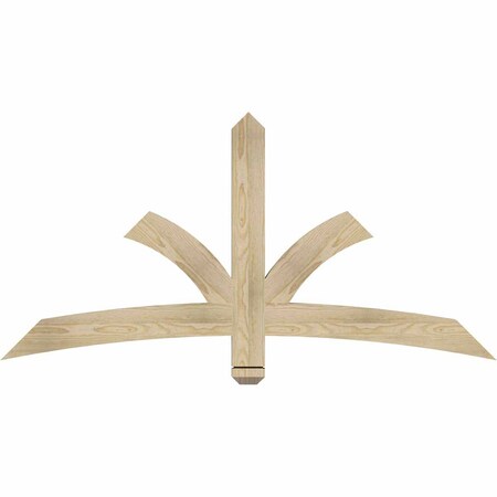 Ekena Millwork Davenport Rough Sawn Timber Gable Bracket, Douglas Fir, 60"W x 30"H x 2"D x 4"F, 12/12 Pitch GBW060X30X0204DAV00RDF
